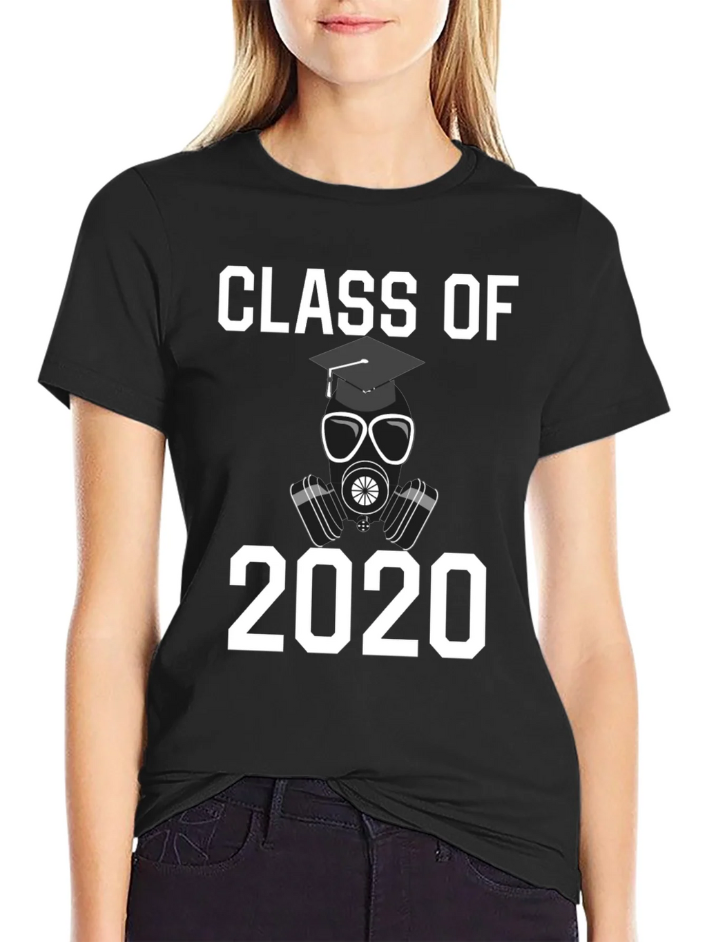 Class of 2020 T-Shirt - Graduation Gas Mask Design product image 2