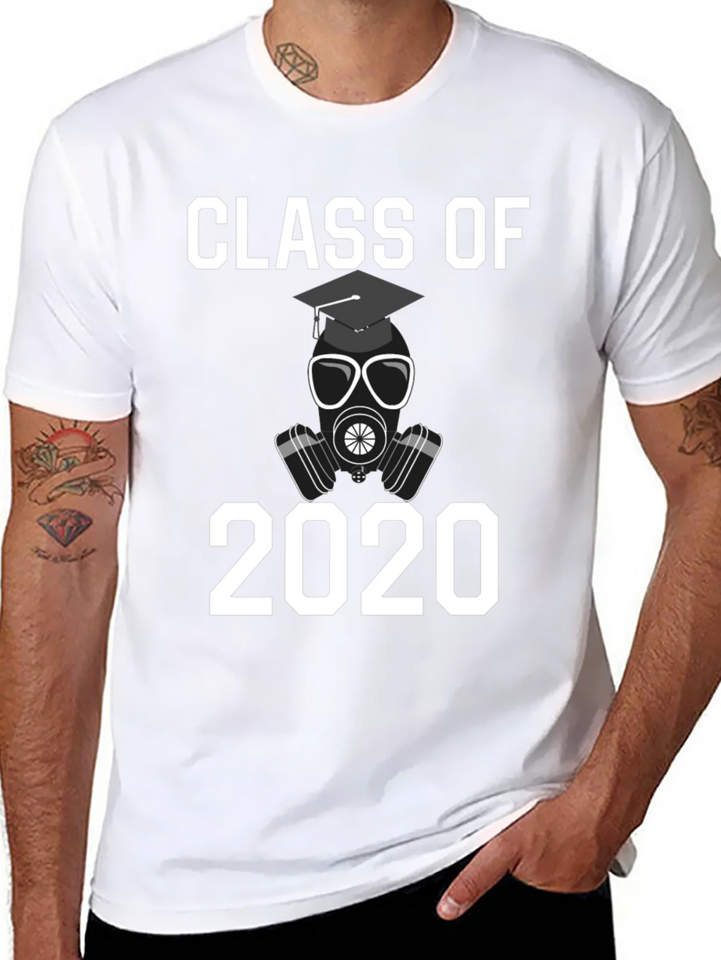 Class of 2020 T-Shirt - Graduation Gas Mask Design product image 7