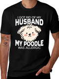 Husband Poodle Allergy Novelty Graphic Tee product image 1
