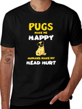 Pugs Make Me Happy T-Shirt product image 1
