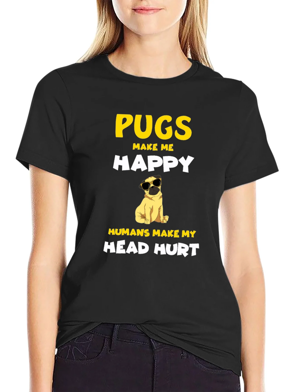 Pugs Make Me Happy T-Shirt product image 2