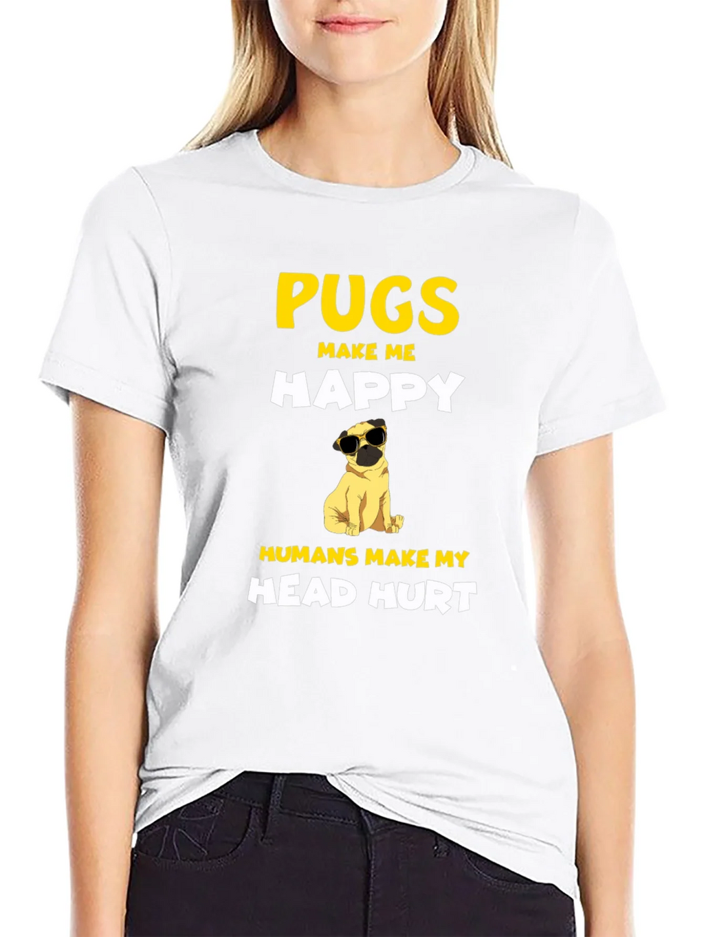 Pugs Make Me Happy T-Shirt product image 8