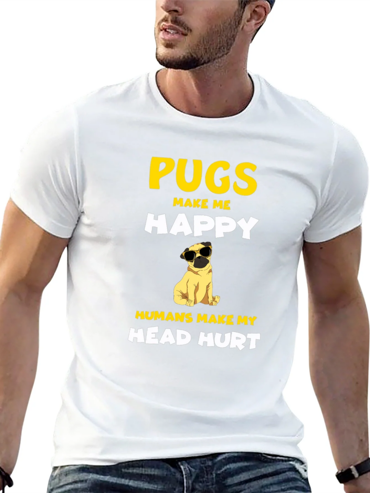 Pugs Make Me Happy T-Shirt product image 12