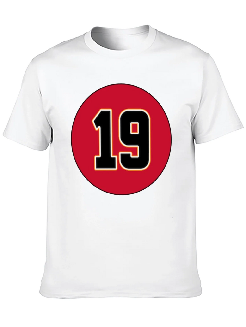 Number 19 Graphic T-Shirt - Bold Red and Black Design product image 7