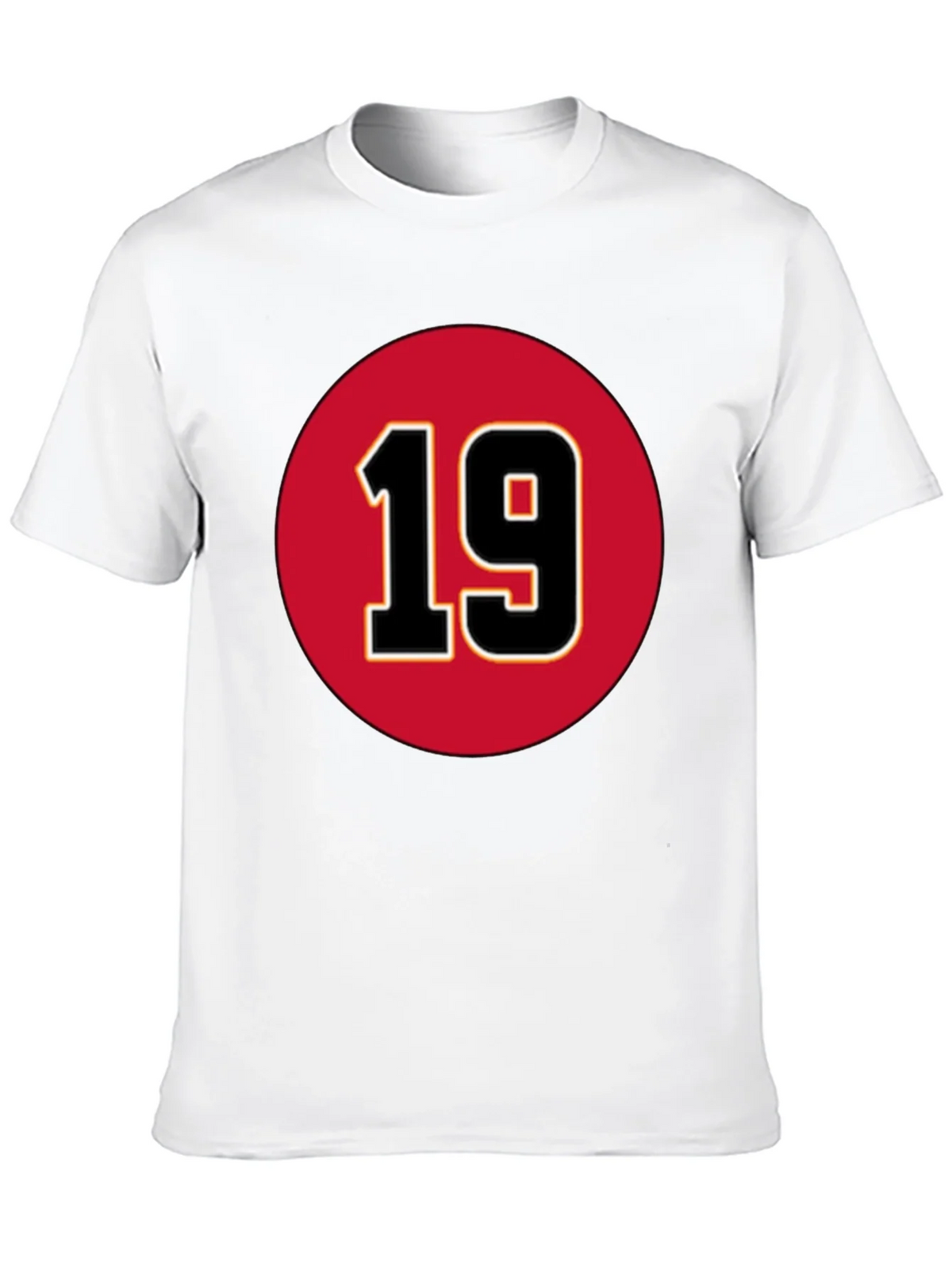 Number 19 Graphic T-Shirt - Bold Red and Black Design product image 7