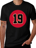 Number 19 Graphic T-Shirt - Bold Red and Black Design product image 1