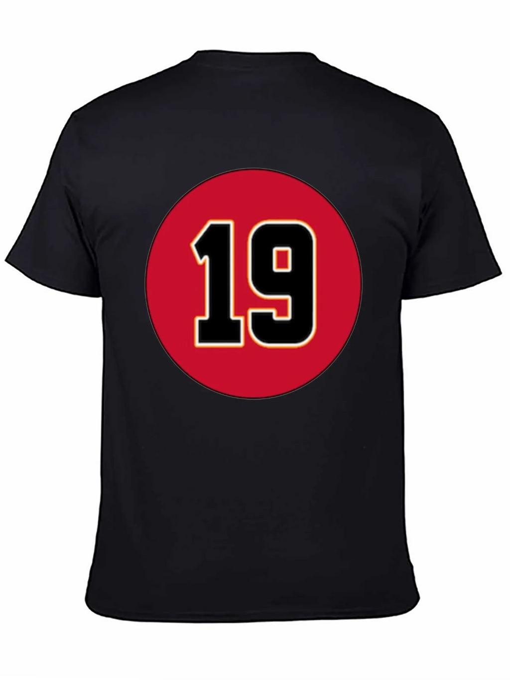 Number 19 Graphic T-Shirt - Bold Red and Black Design product image 4