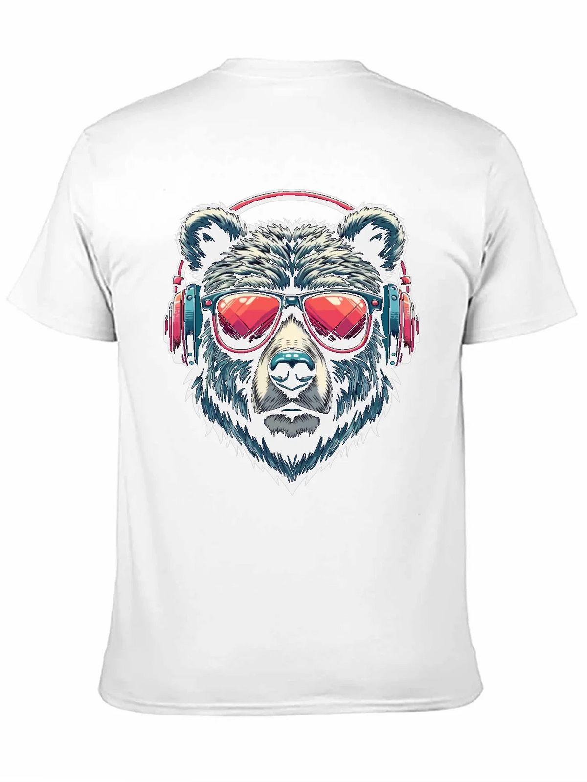 Cool Bear with Headphones Graphic T-Shirt product image 10