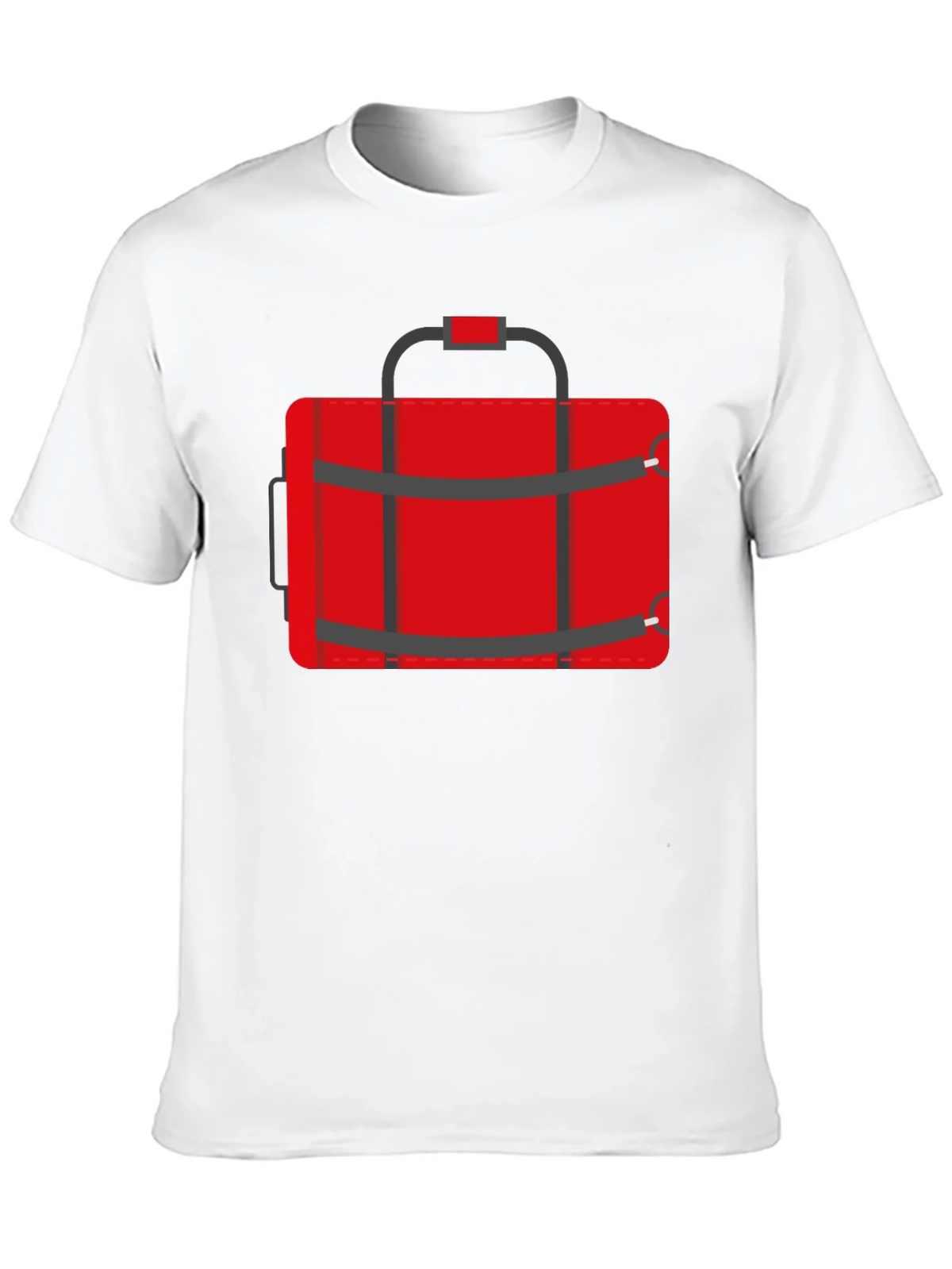 Red Duffle Bag Graphic T-Shirt - Casual Style