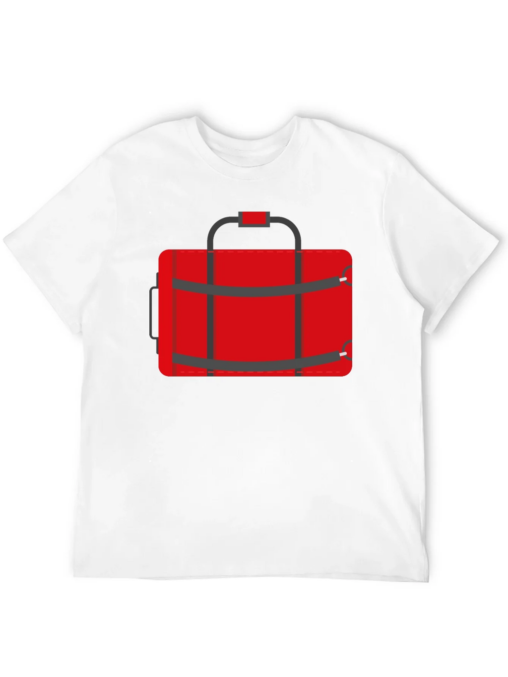 Red Duffle Bag Graphic T-Shirt - Casual Style