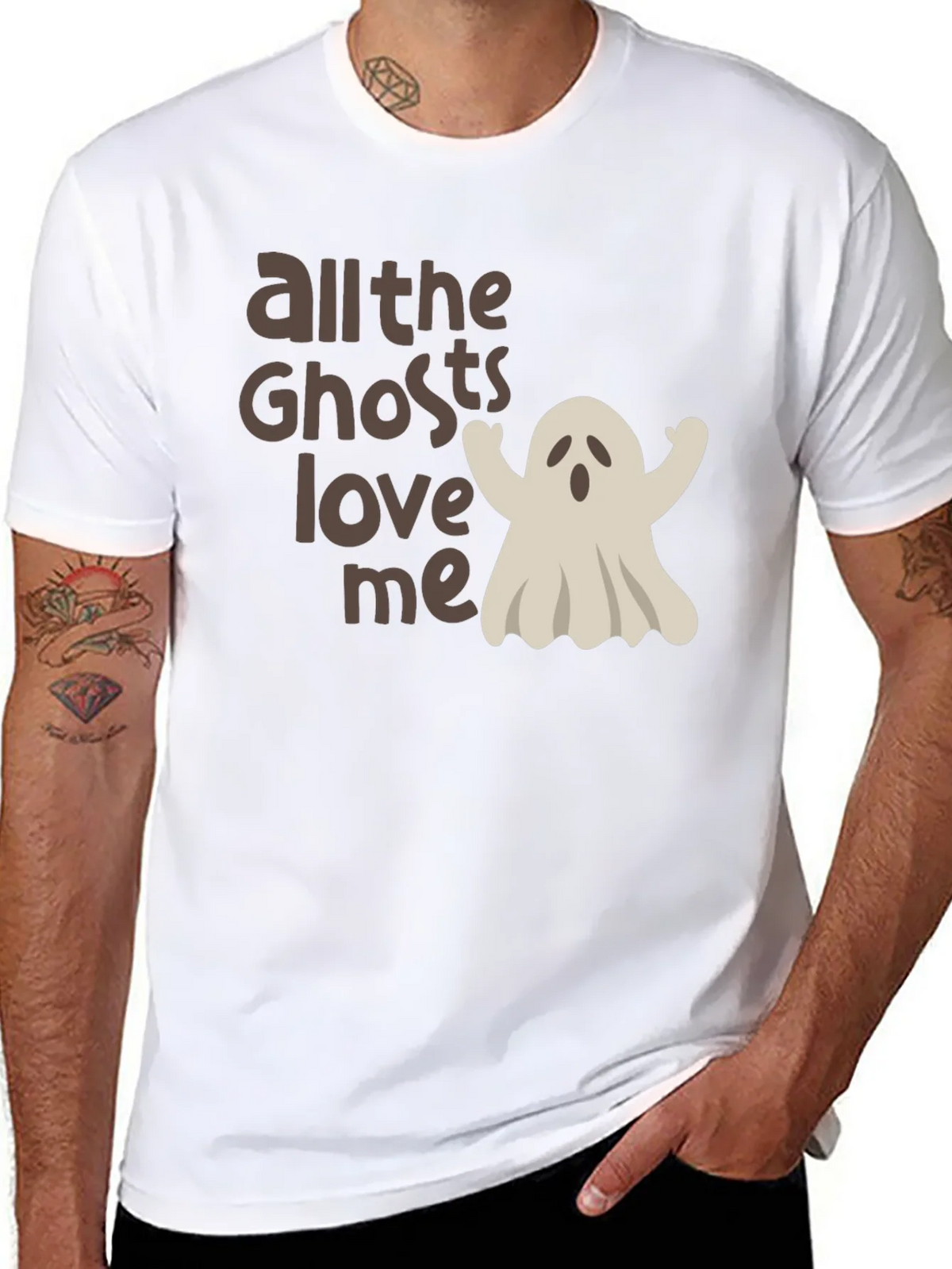 Halloween Ghost Lover Tee - All the Ghosts Love Me product image 6