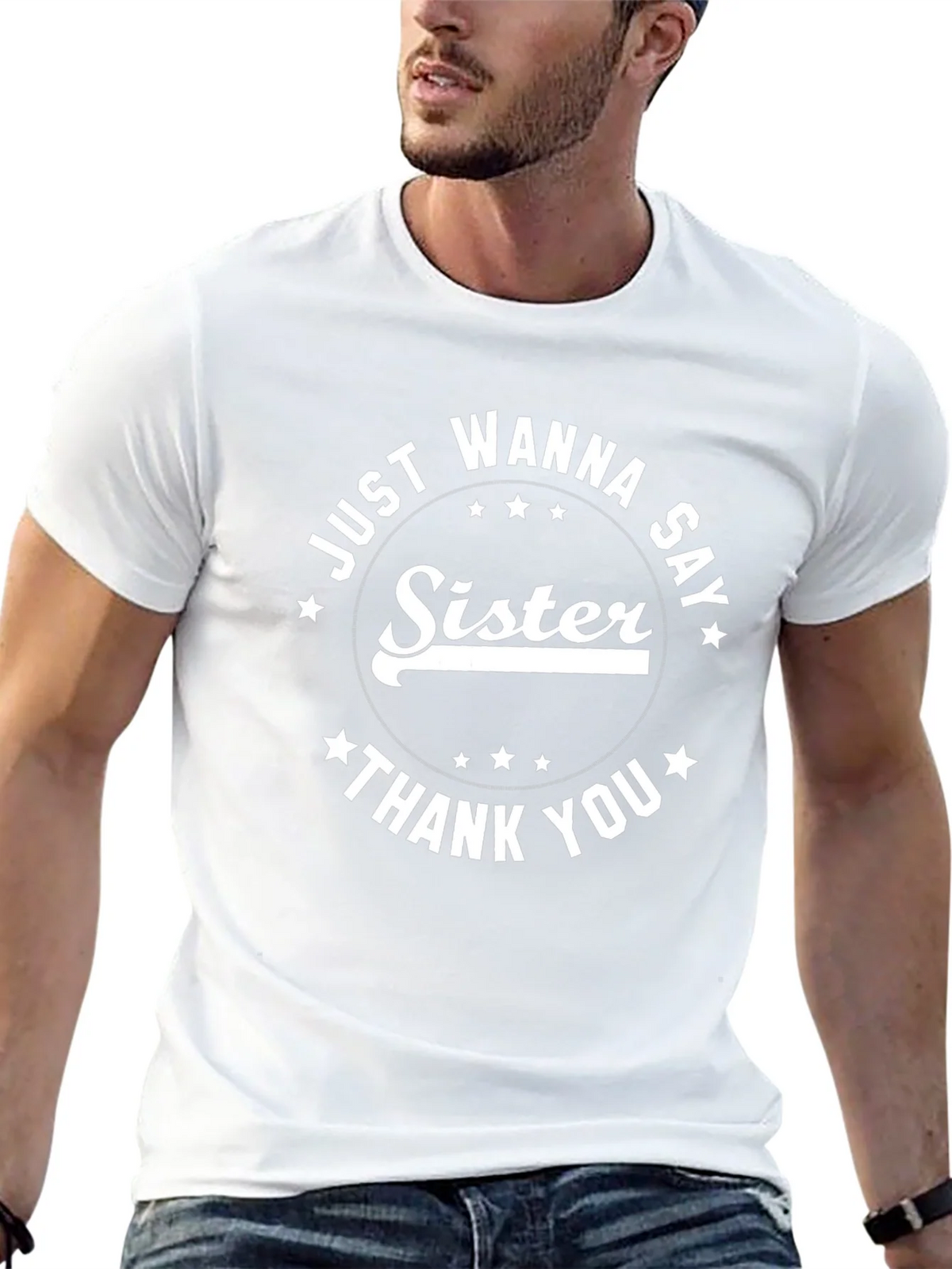 Sister Thank You Black Graphic Tee Shirt product image 12
