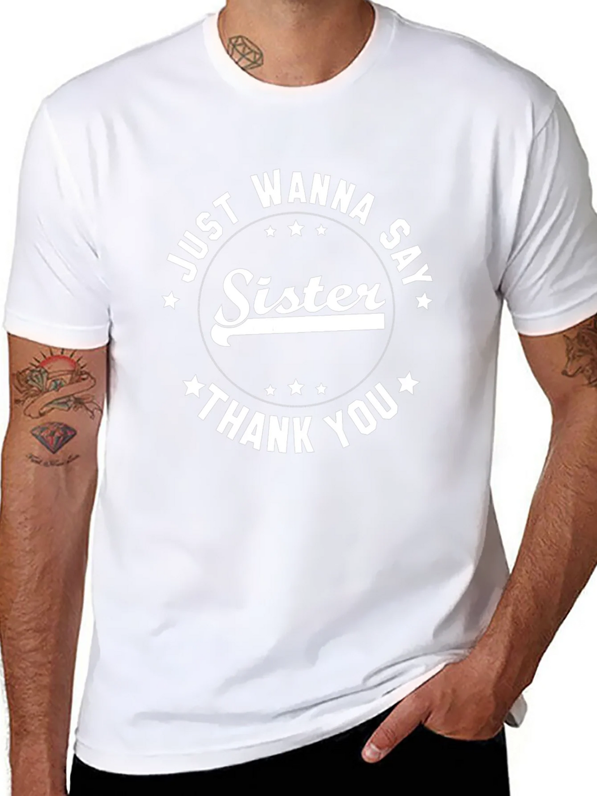 Sister Thank You Black Graphic Tee Shirt product image 7