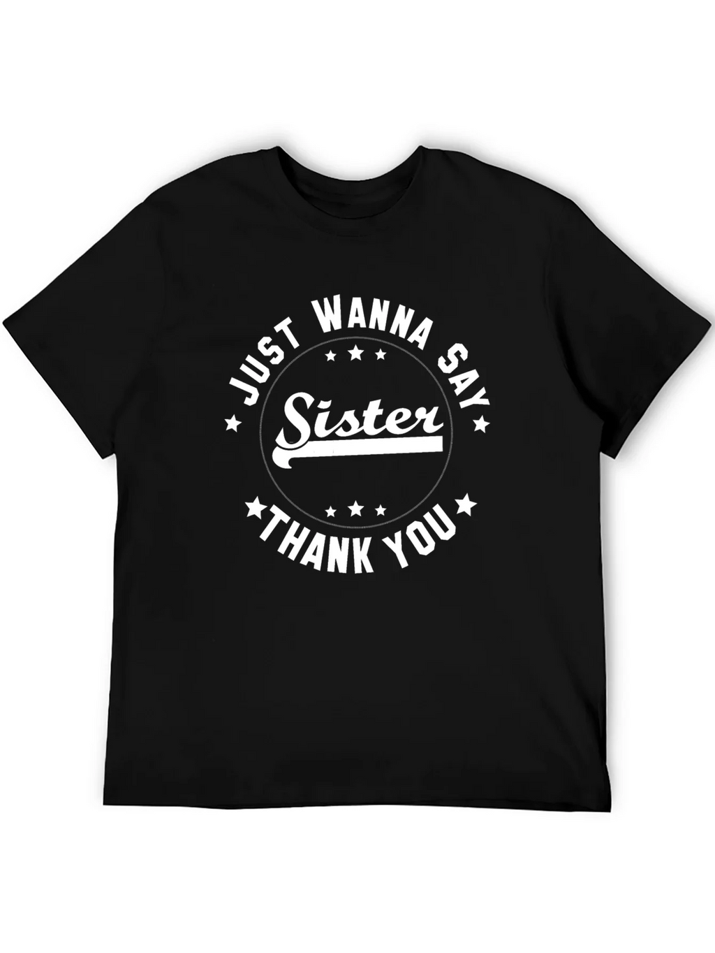 Sister Thank You Black Graphic Tee Shirt product image 5