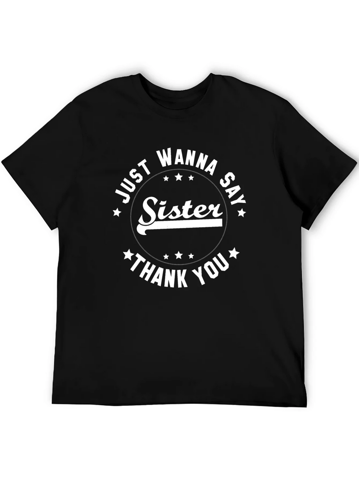 Sister Thank You Black Graphic Tee Shirt product image 5
