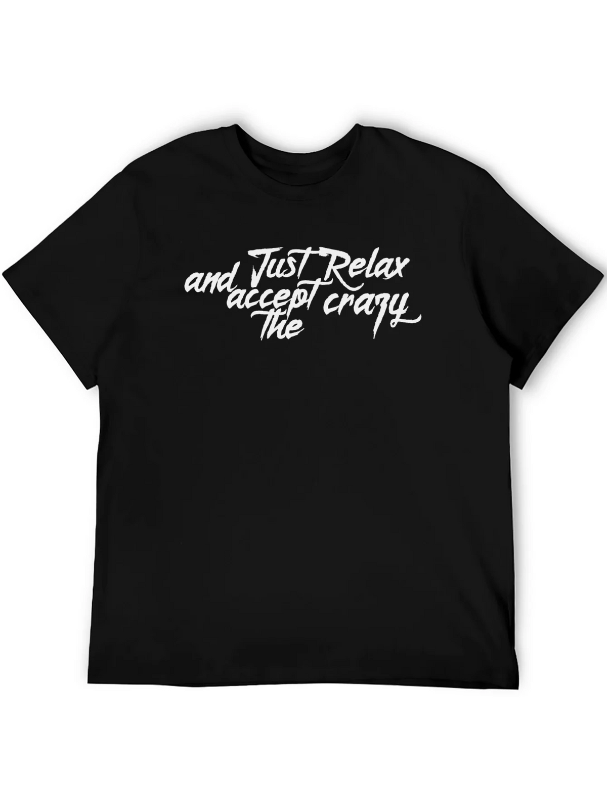 Relax Slogan Black T-Shirt product image 5