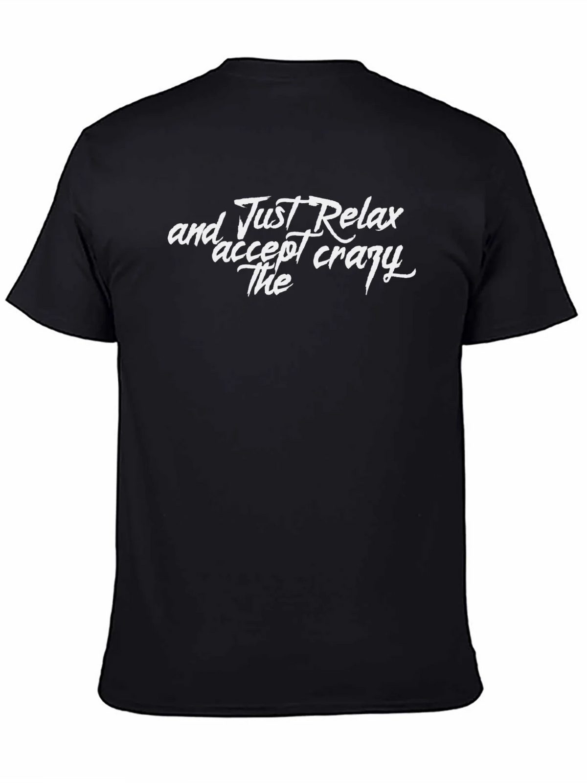 Relax Slogan Black T-Shirt product image 4
