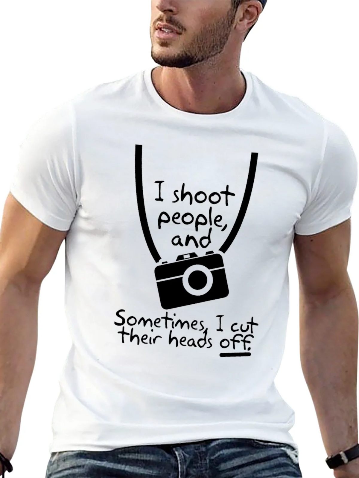 Humorous Photographer T-Shirt: I Shoot People Camera Graphic product image 11