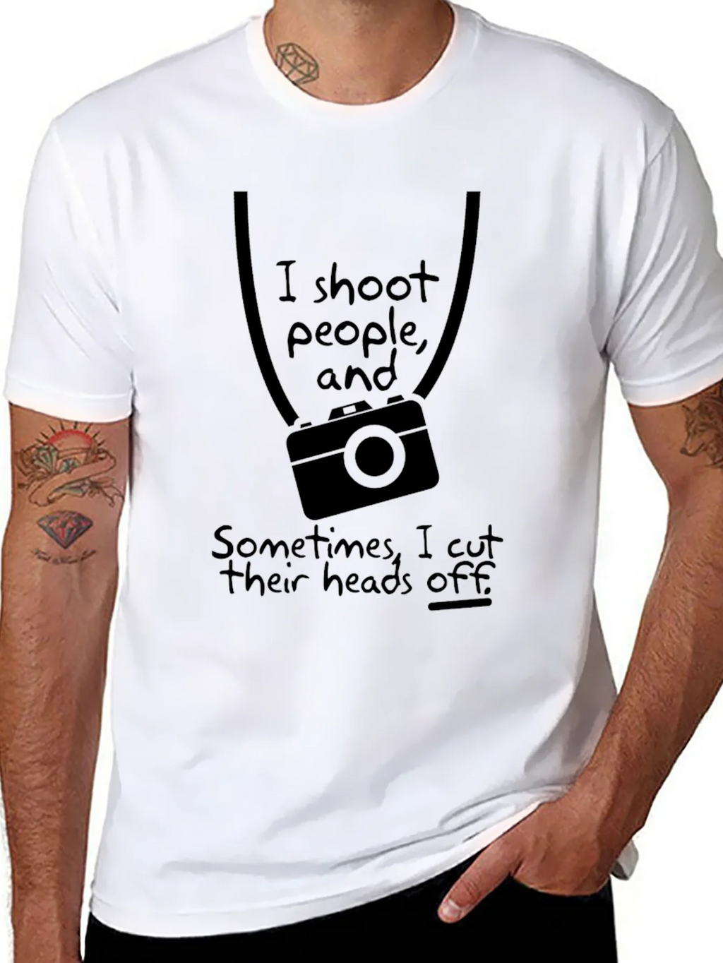 Humorous Photographer T-Shirt: I Shoot People Camera Graphic product image 7