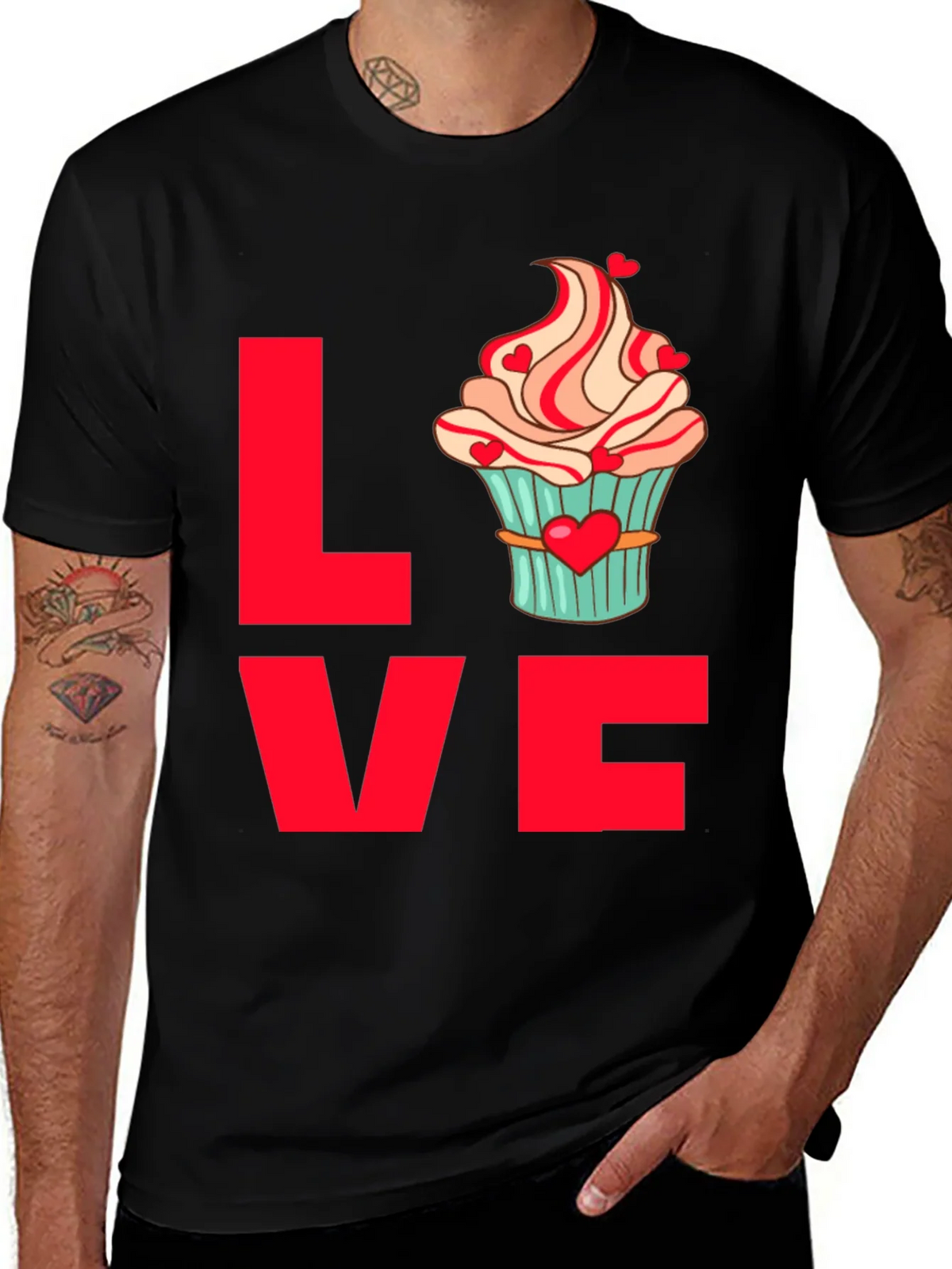 Love Cupcake T-Shirt | Cute Valentines Day Tee product image 1