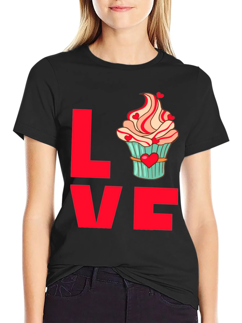 Love Cupcake T-Shirt | Cute Valentines Day Tee product image 2