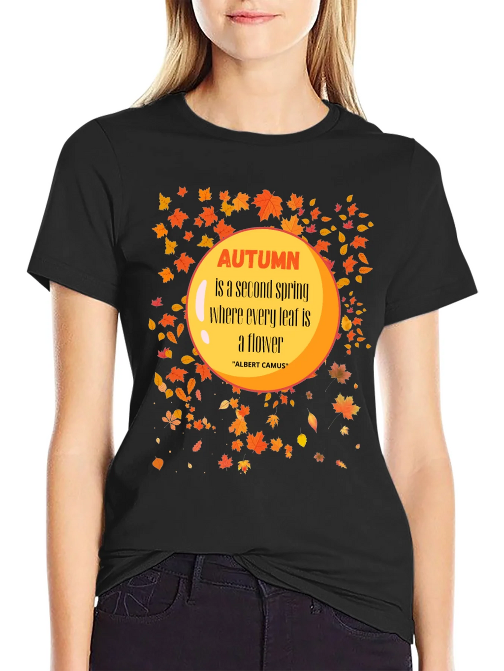 Autumn Leaves Graphic T-Shirt - Trendy Fall Apparel product image 2