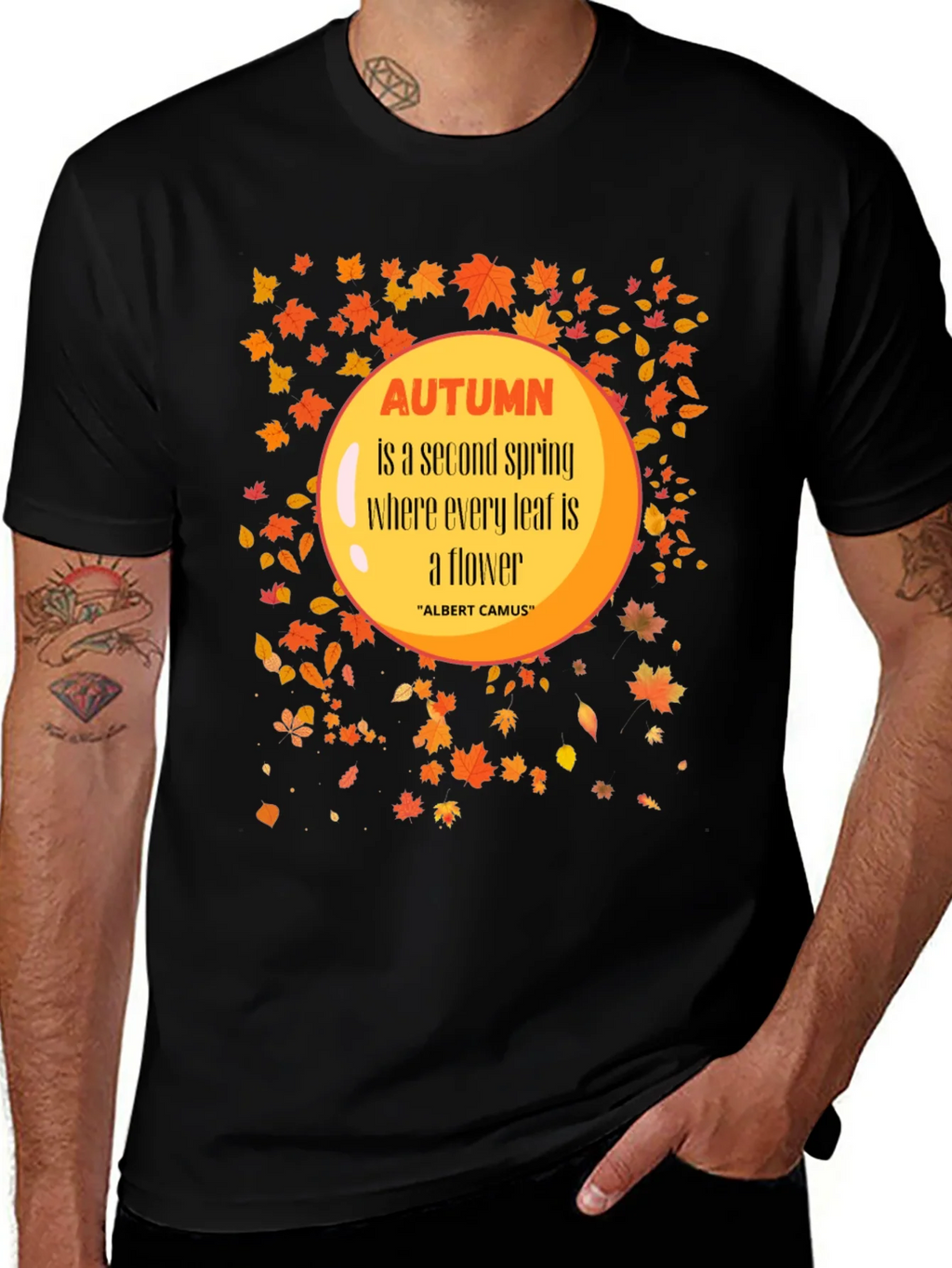 Autumn Leaves Graphic T-Shirt - Trendy Fall Apparel product image 1