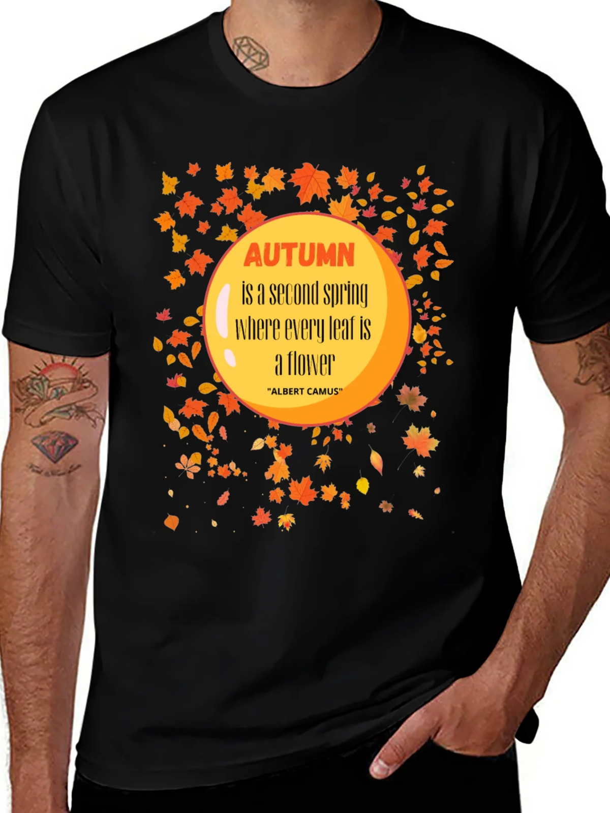 Autumn Leaves Graphic T-Shirt - Trendy Fall Apparel product image 1