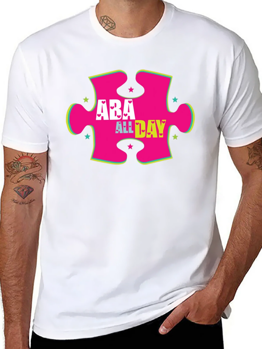 ABA All Day Autism Awareness T-Shirt product image 4