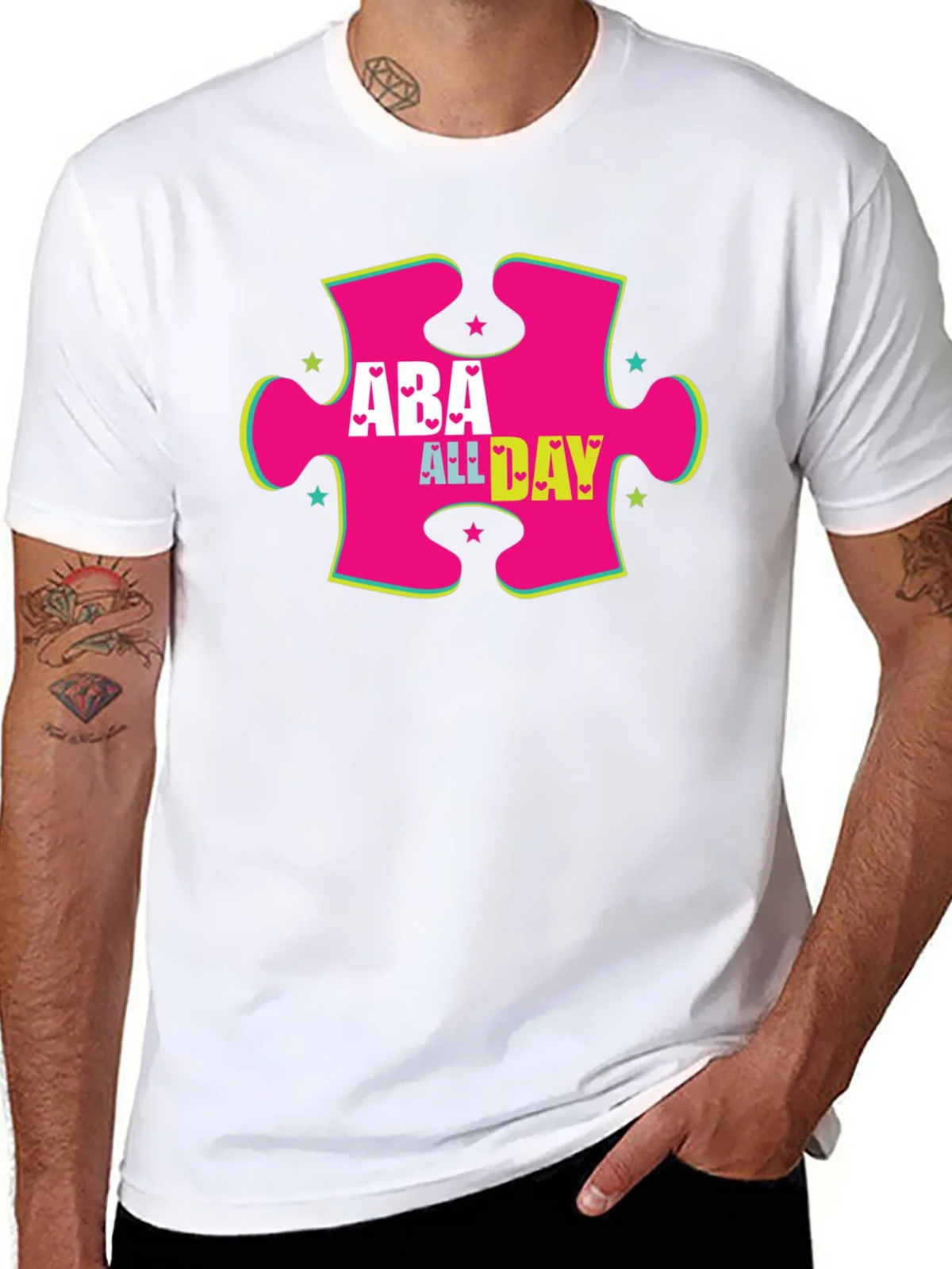 ABA All Day Autism Awareness T-Shirt product image 4