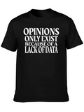 Opinions Lack Data Funny Science T-Shirt product image 1