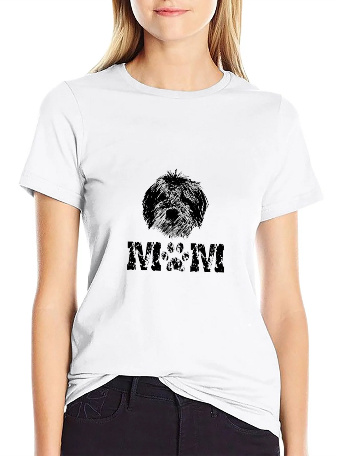 Dog Mom T-Shirt Paw Print Design product image 8
