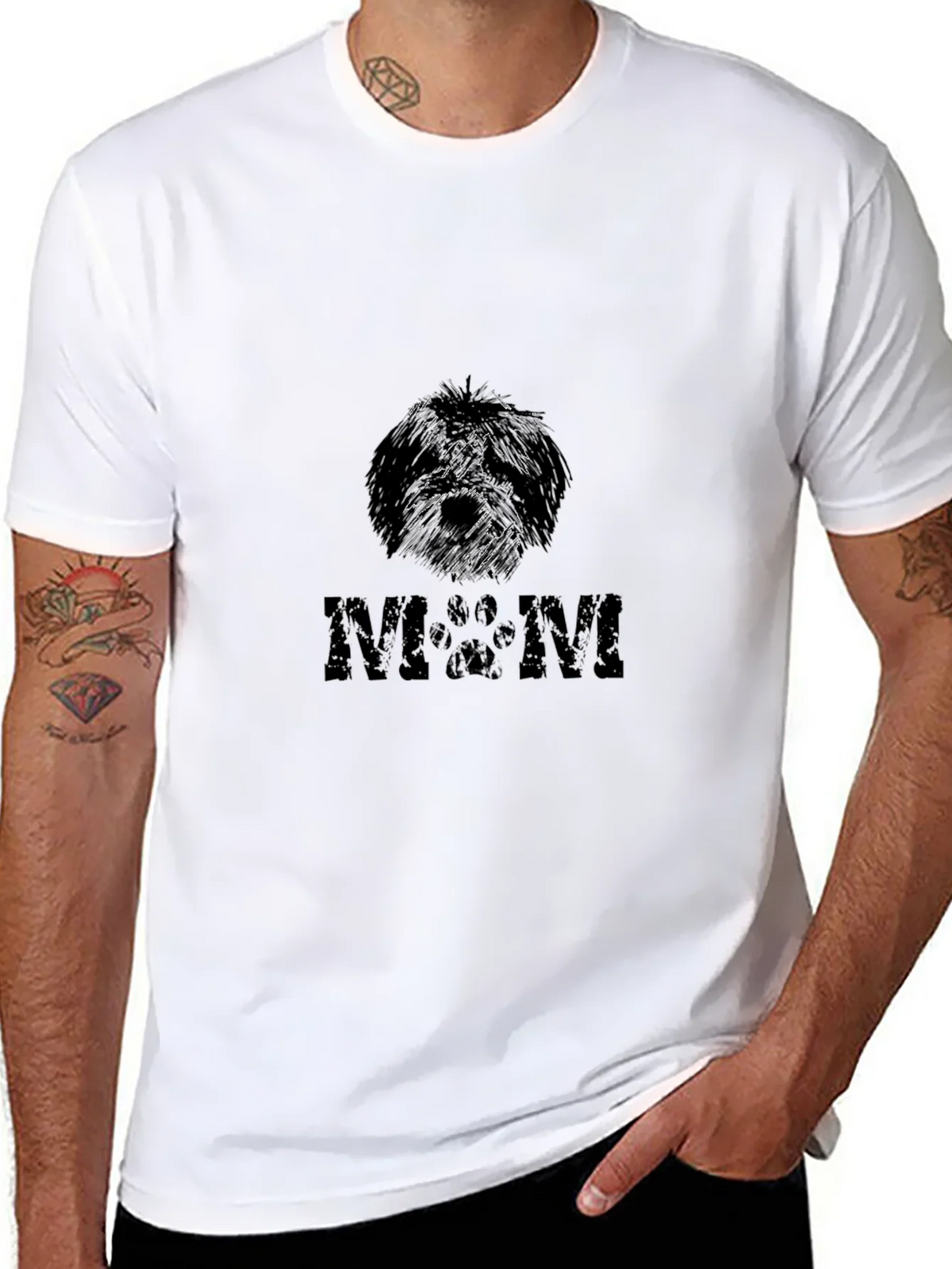 Dog Mom T-Shirt Paw Print Design product image 7