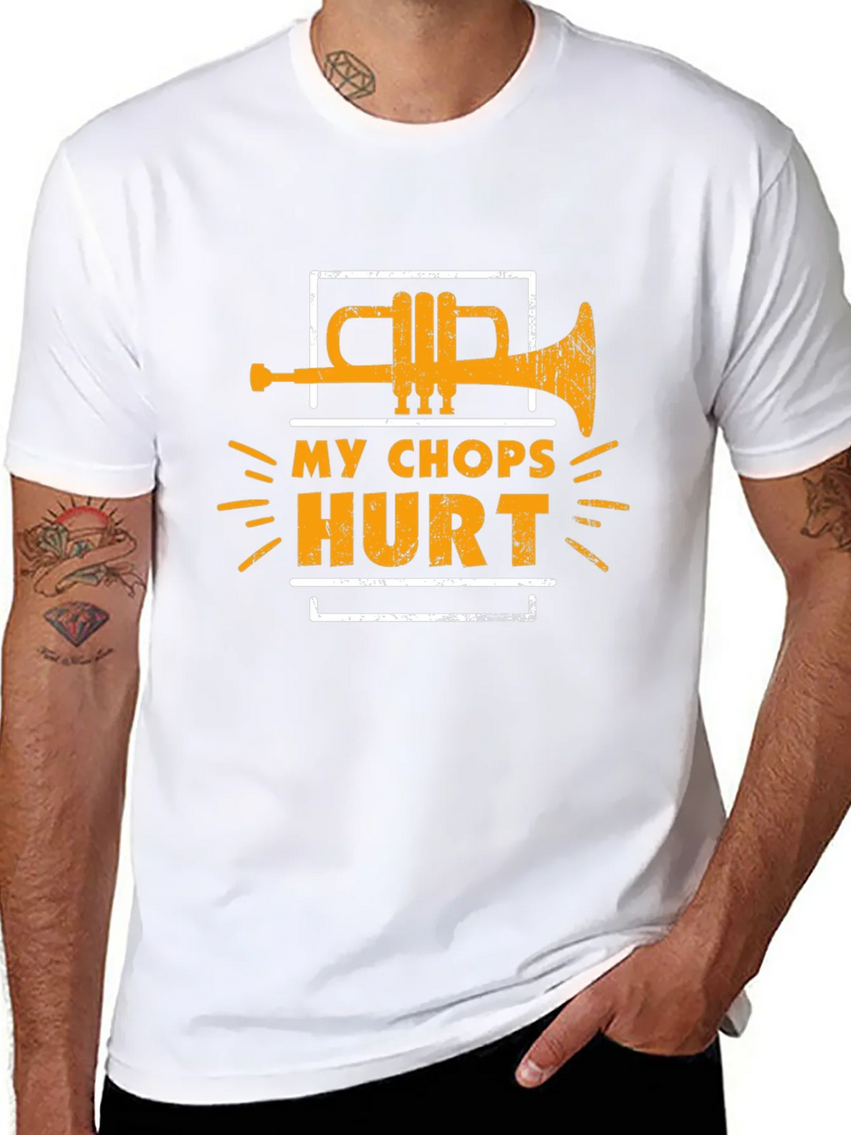My Chops Hurt Trumpet Graphic Tee product image 7