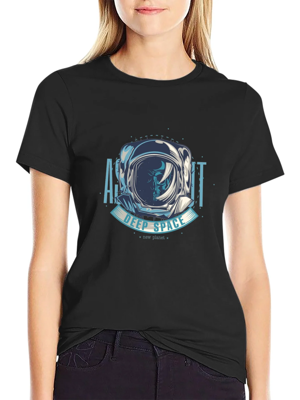 Astronaut Deep Space Graphic T-Shirt - Black product image 2
