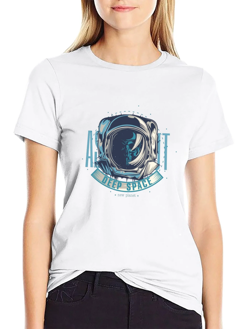 Astronaut Deep Space Graphic T-Shirt - Black product image 7