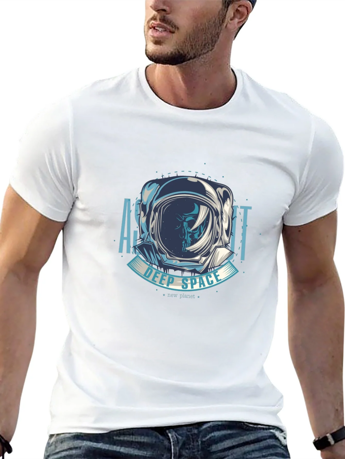 Astronaut Deep Space Graphic T-Shirt - Black product image 11
