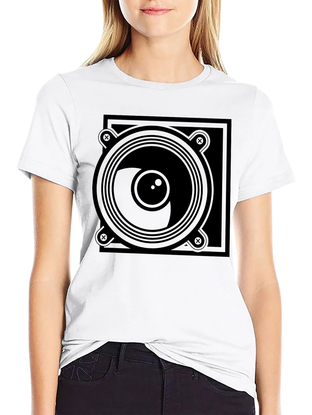 Speaker Graphic Black T-Shirt product image 8