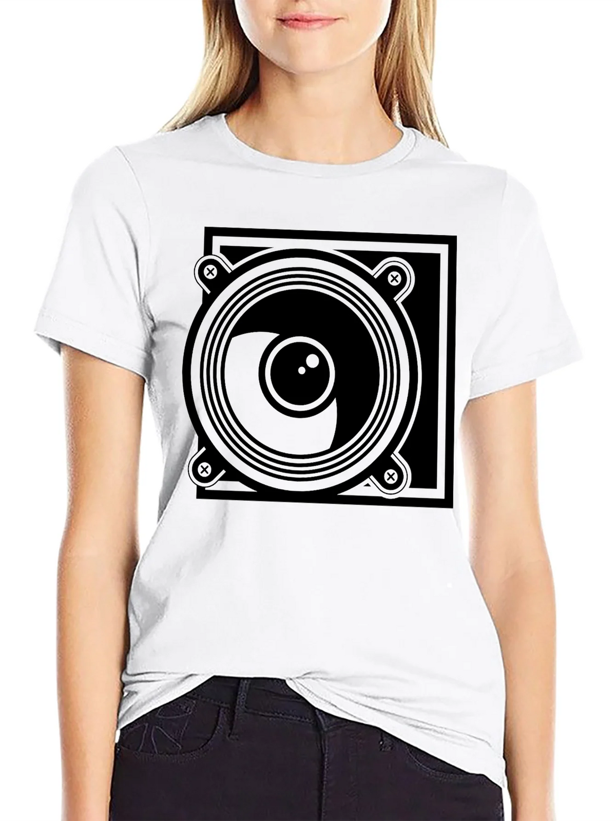 Speaker Graphic Black T-Shirt product image 8