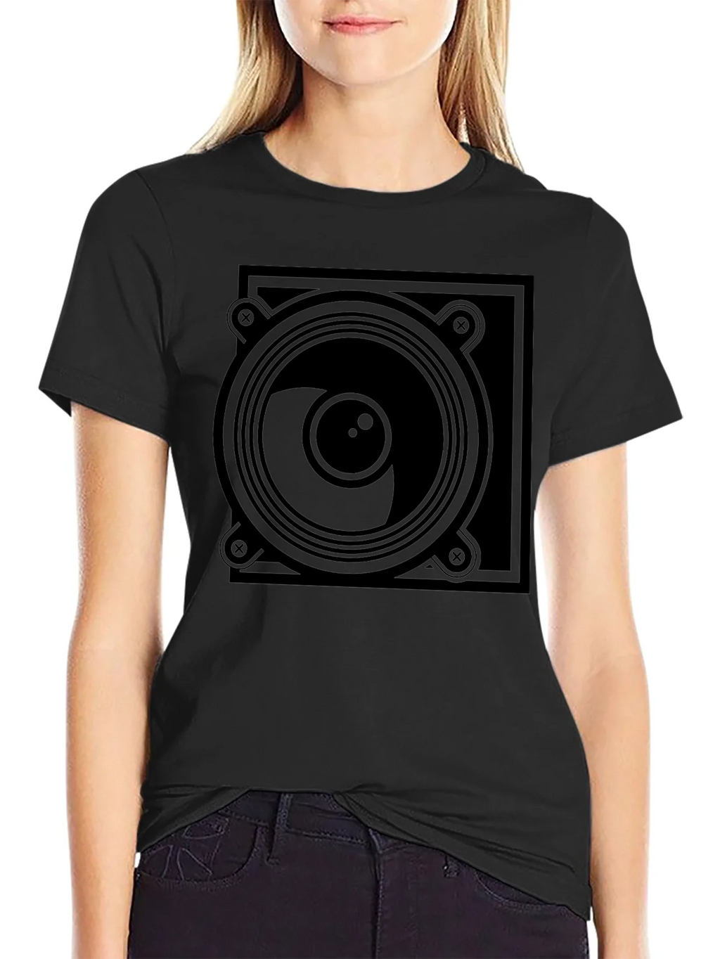 Speaker Graphic Black T-Shirt product image 2