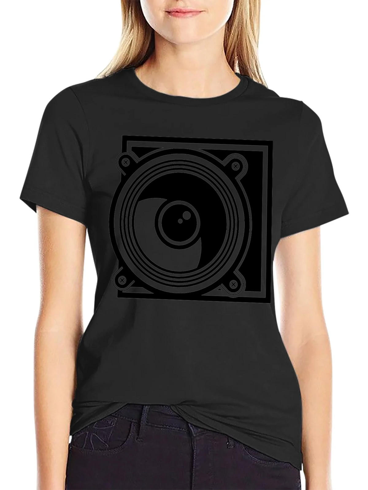 Speaker Graphic Black T-Shirt product image 2