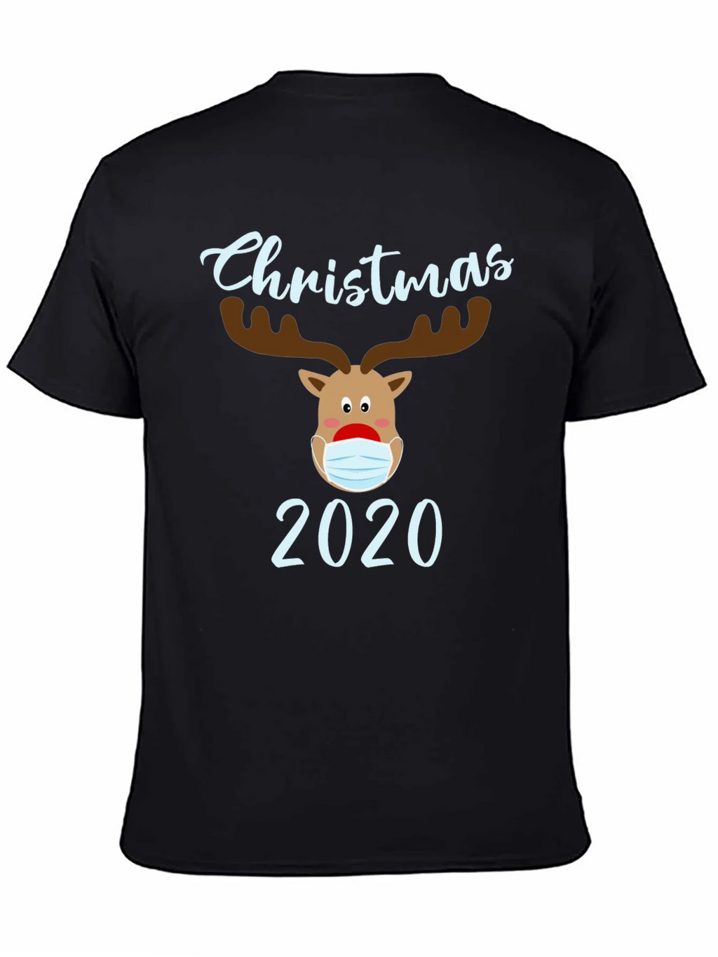 Christmas 2020 Masked Reindeer Graphic T-Shirt product image 4