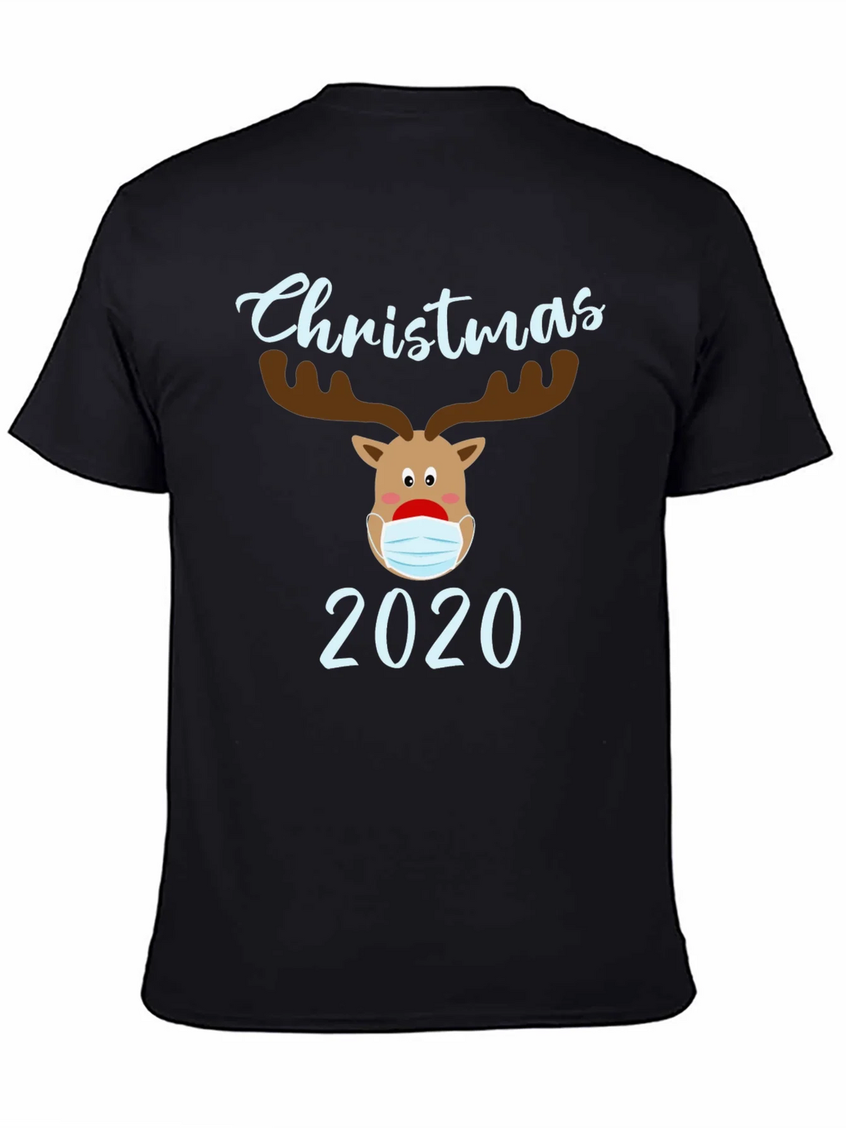 Christmas 2020 Masked Reindeer Graphic T-Shirt product image 4