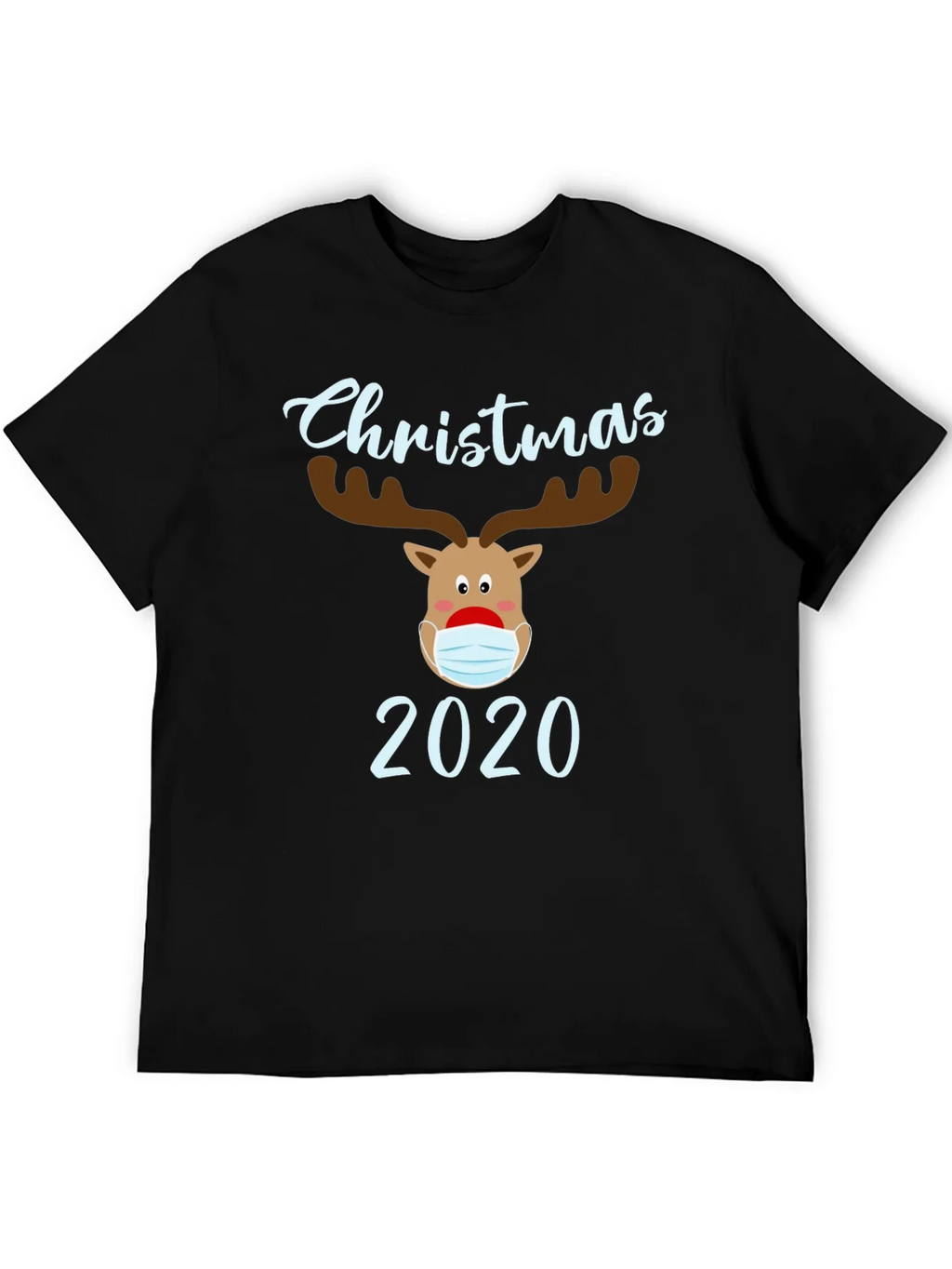 Christmas 2020 Masked Reindeer Graphic T-Shirt product image 5