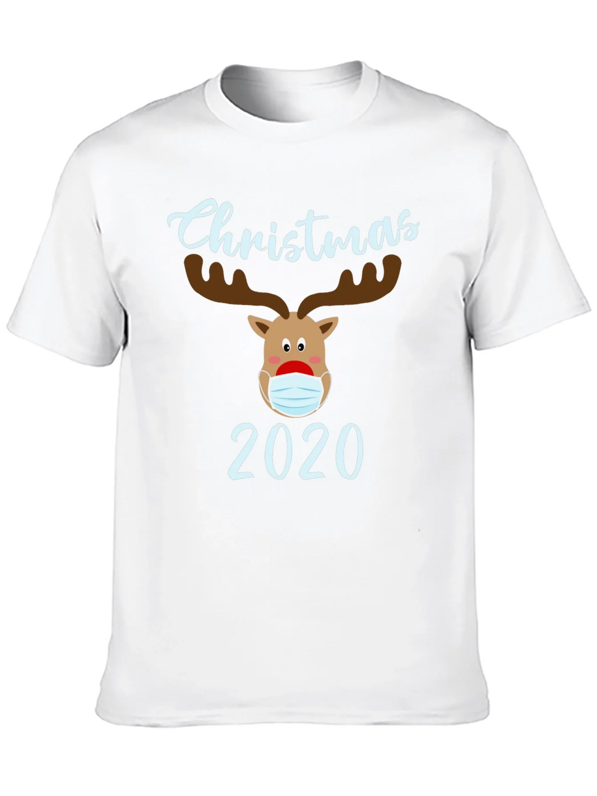 Christmas 2020 Masked Reindeer Graphic T-Shirt product image 9