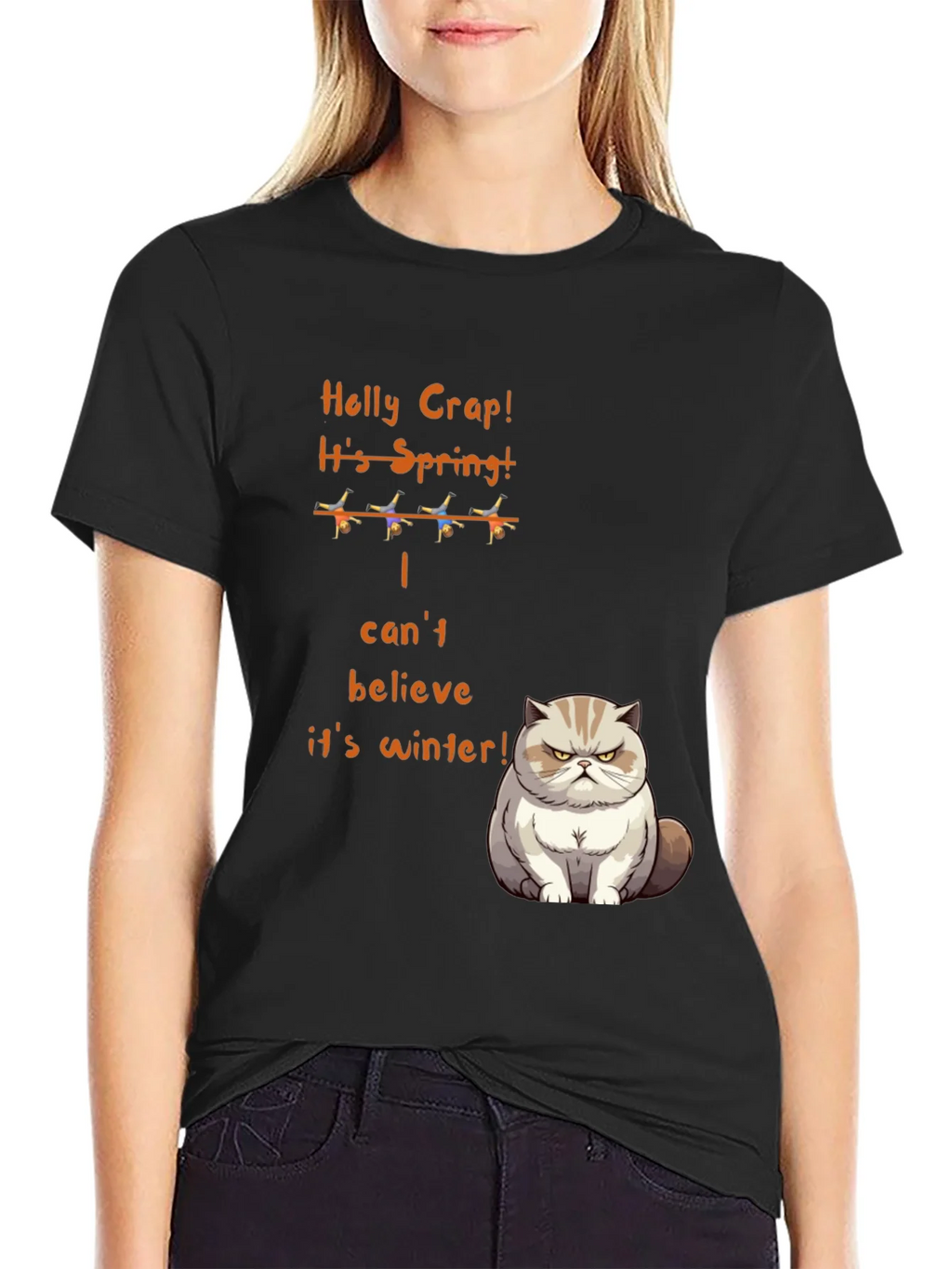 Funny Grumpy Cat Spring T-Shirt product image 2