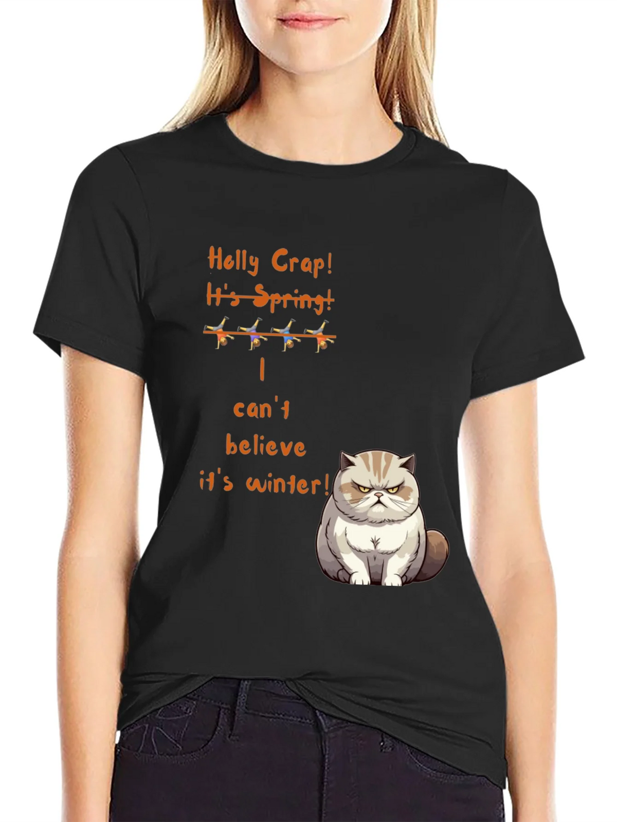 Funny Grumpy Cat Spring T-Shirt product image 2