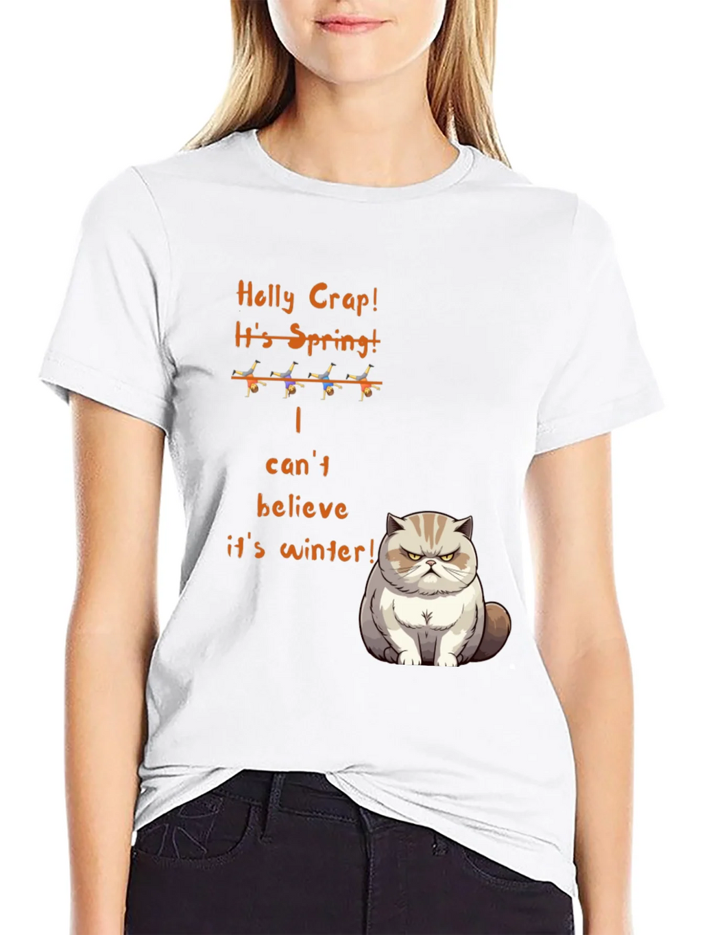 Funny Grumpy Cat Spring T-Shirt product image 7