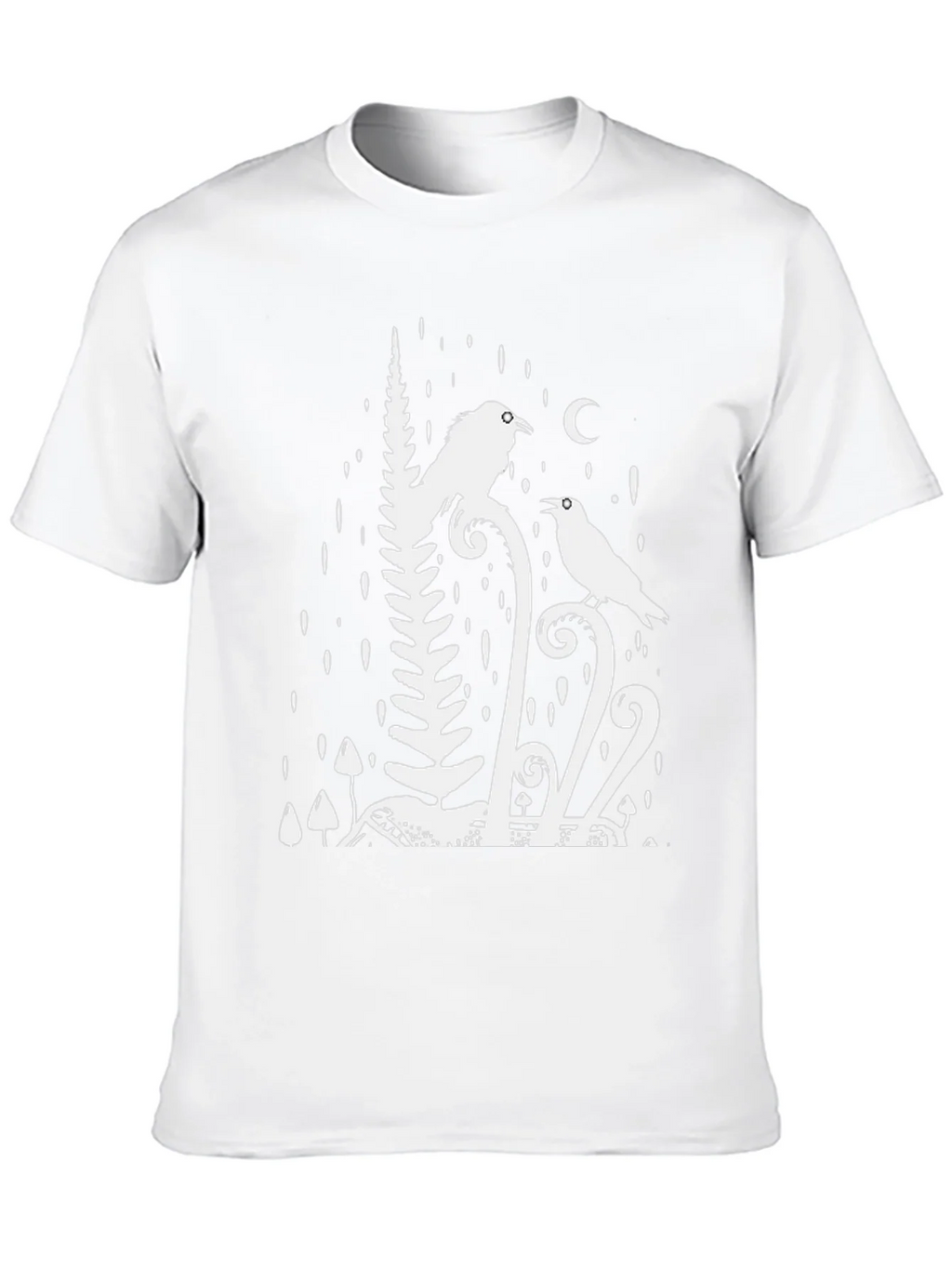 Raven & Moon Graphic Tee - Black Cotton T-Shirt product image 9