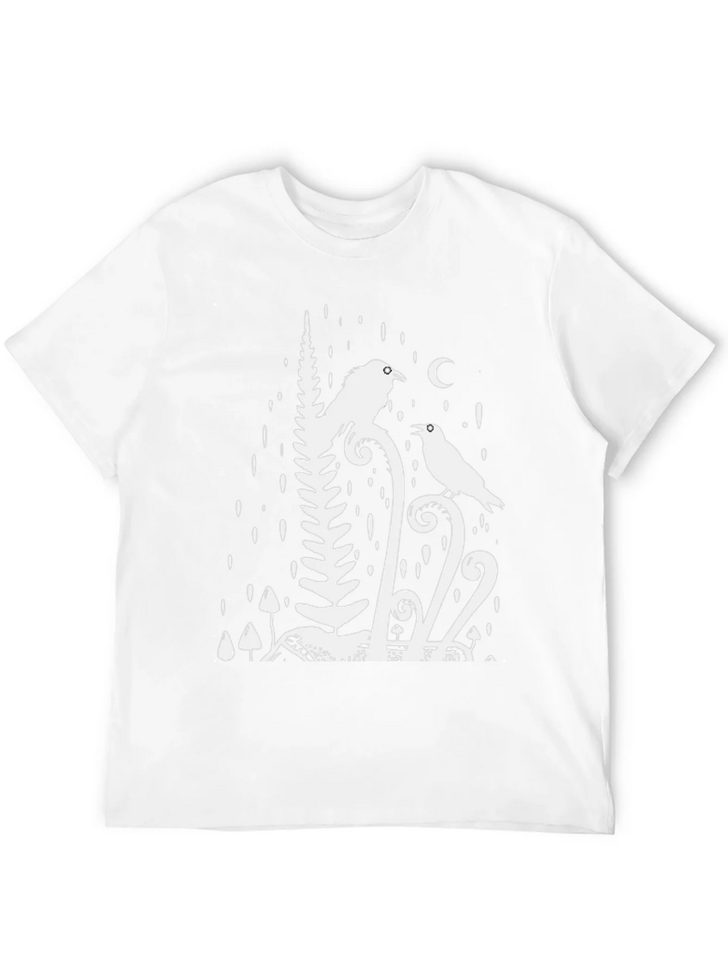 Raven & Moon Graphic Tee - Black Cotton T-Shirt product image 11